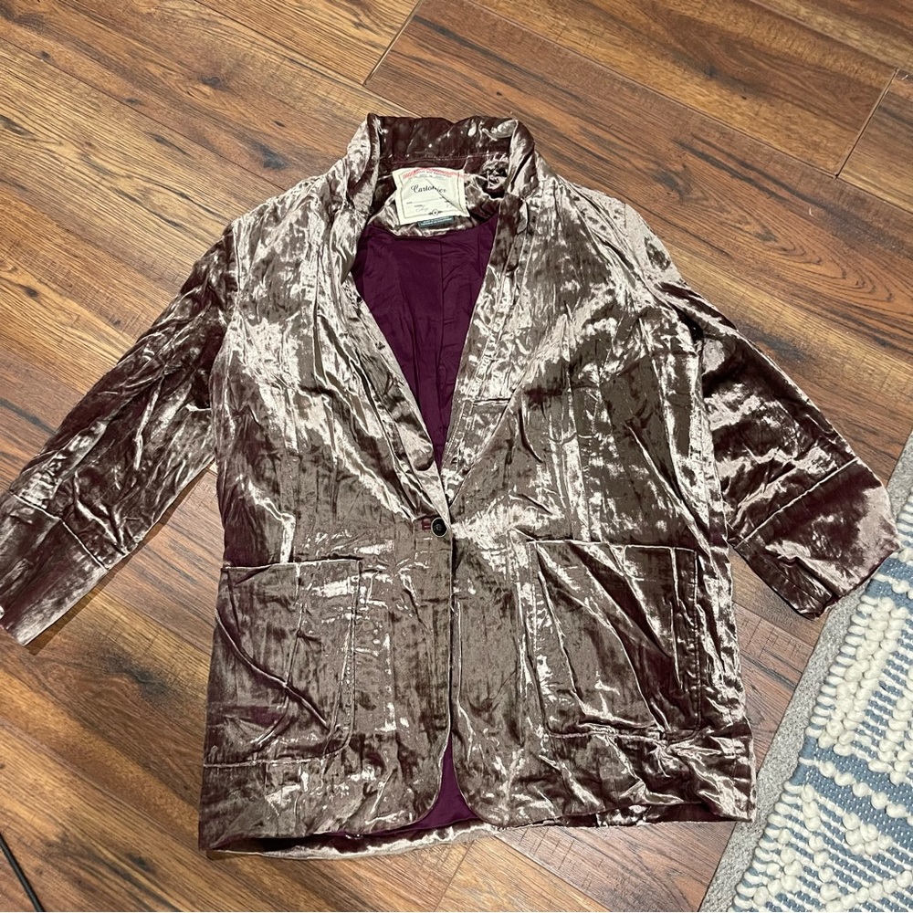 NWOT Anthropologie Velvet Blazer